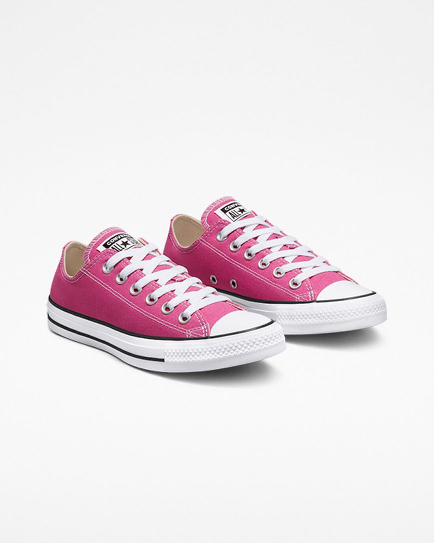 Zapatillas Bajas Converse Chuck Taylor All Star Seasonal Color Mujer Fucsia Blancas Negras | PE 2P5LE4